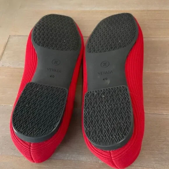 VIVAIA Red Margo Walker Knit Loafers - Picture 9 of 9